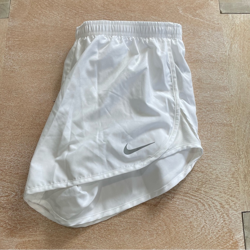 Nike White Sports Shorts